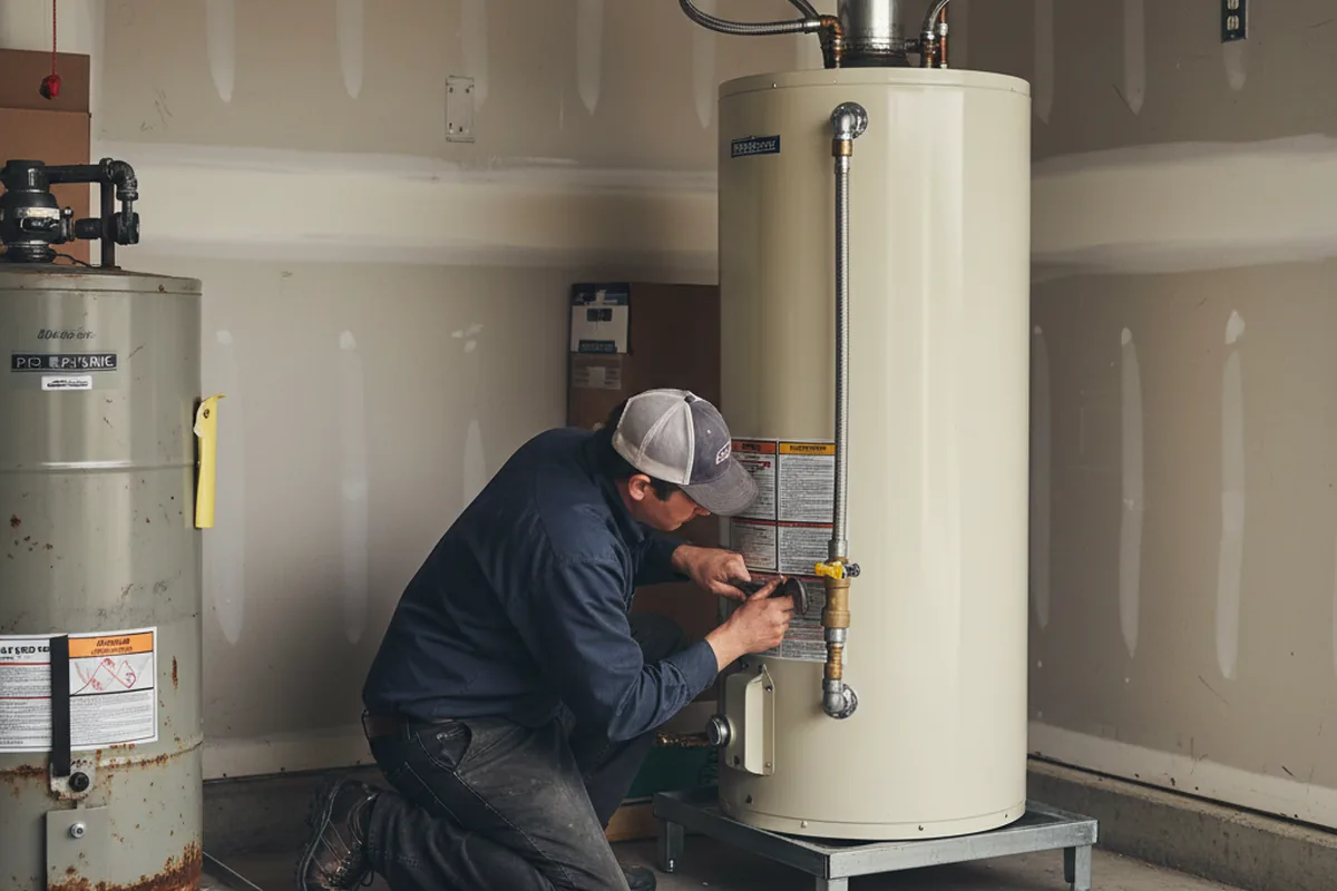Water heater and shutoff valve replacement in Gaffney